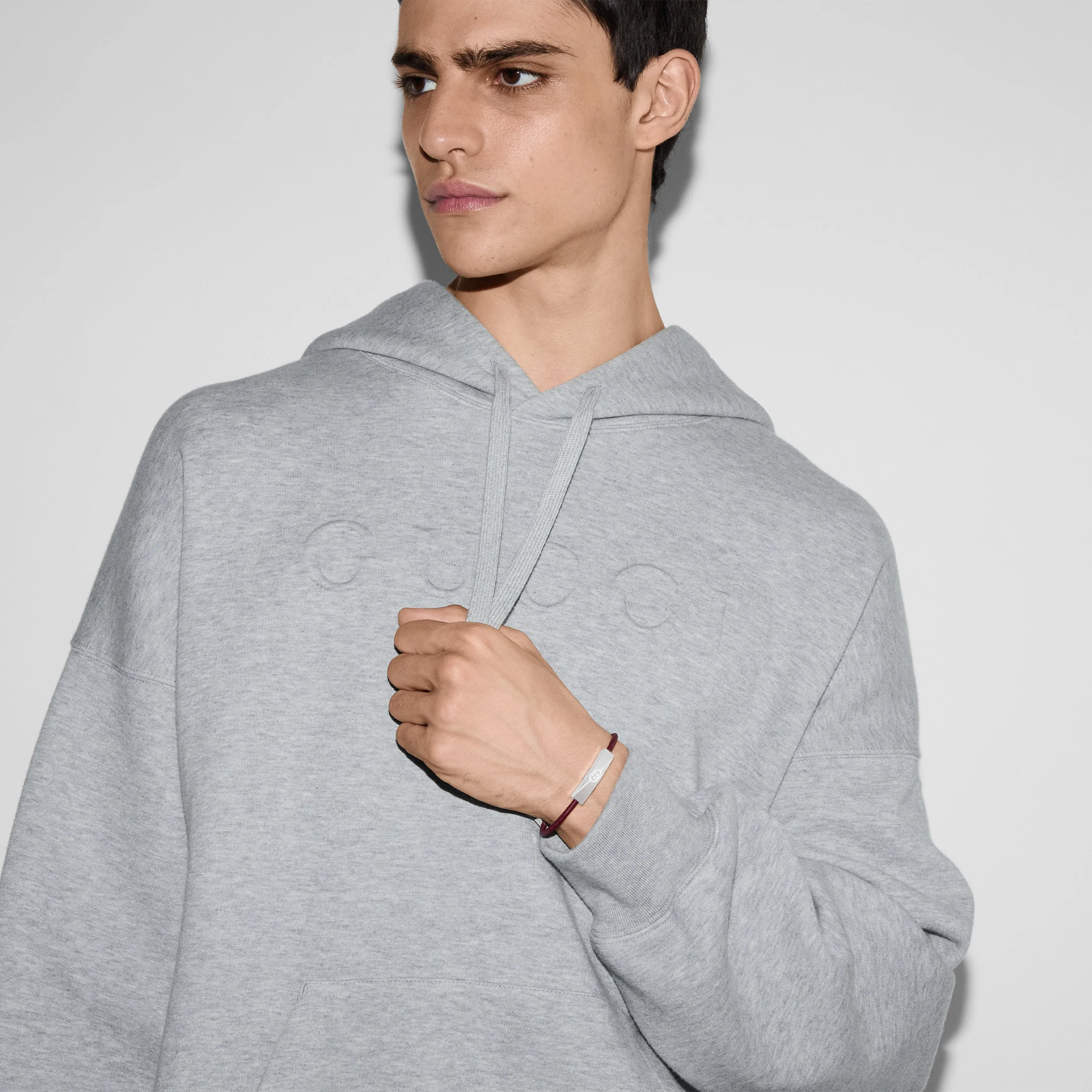 Gucci Sterling Silver and Leather Engraved Tag Bracelet D sold by C.W. Sellors product image thumbnail 4