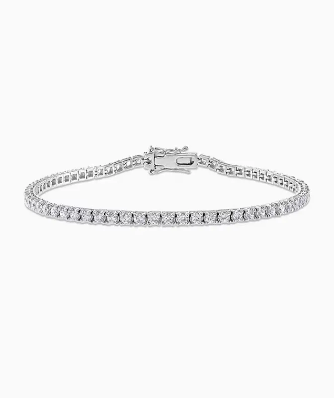 18ct White Gold 2.00ct Diamond Tennis Bracelet sold by C.W. Sellors