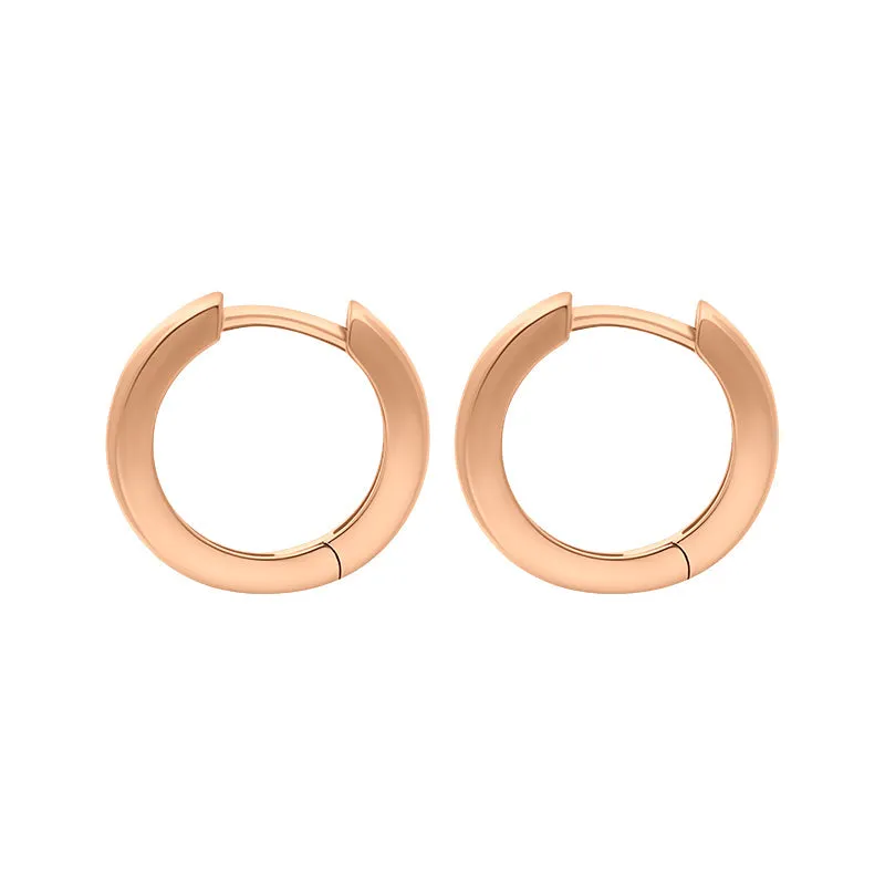 9ct Rose Gold 14mm Round Domed Hoop Earrings sold by C.W. Sellors product image thumbnail 3