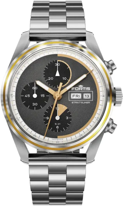 Fortis Stratoliner S-41 Cosmic Gray Supernova Watch made by Fortis