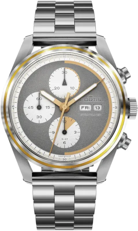Fortis Stratoliner S-41 Cool Gray Supernova Limited Edition Watch made by Fortis