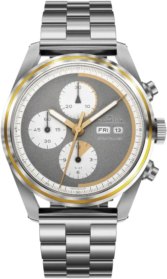 Fortis Stratoliner S-41 Cool Gray Supernova Limited Edition Watch sold by C.W. Sellors