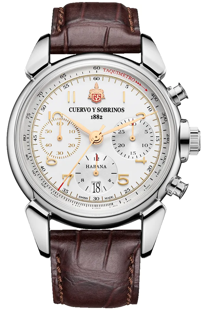 Cuervo y Sobrinos Chronograph Heritage Limited Edition Watch sold by C.W. Sellors