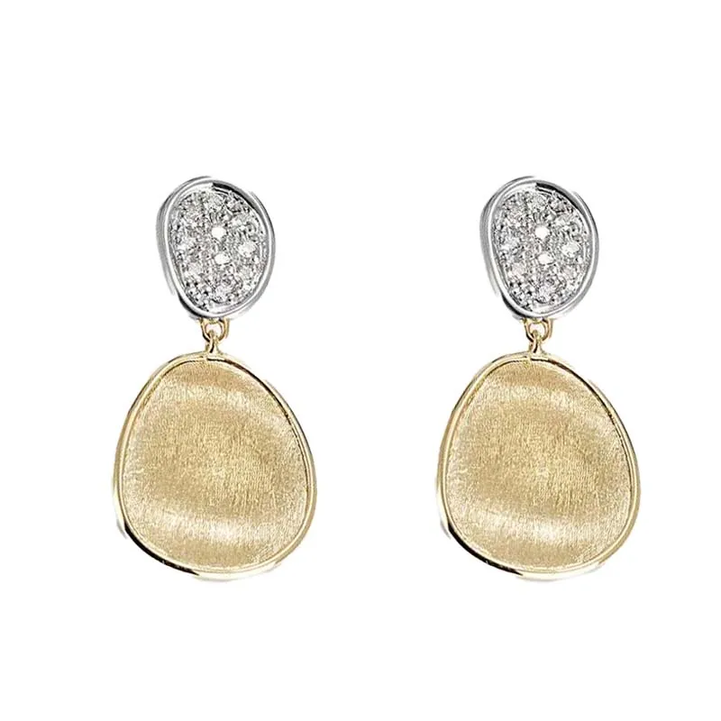 Marco Bicego Lunaria 18ct Yellow Gold Diamond Earrings sold by C.W. Sellors