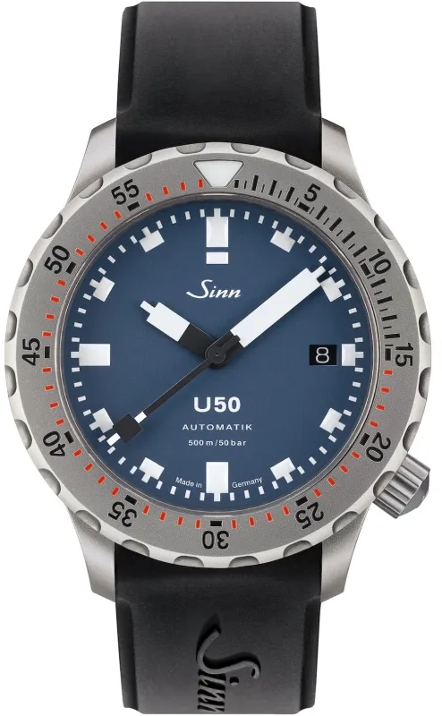 Sinn U50 B Black Rubber Watch sold by C.W. Sellors