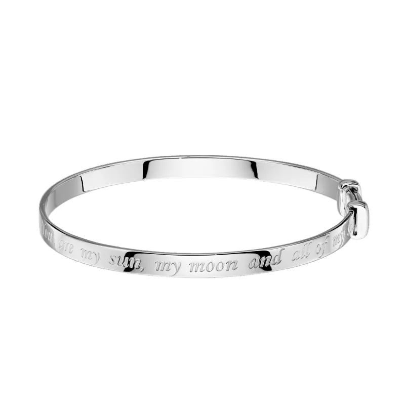 Little Star Sterren Sterling Silver Adult Bangle D sold by C.W. Sellors