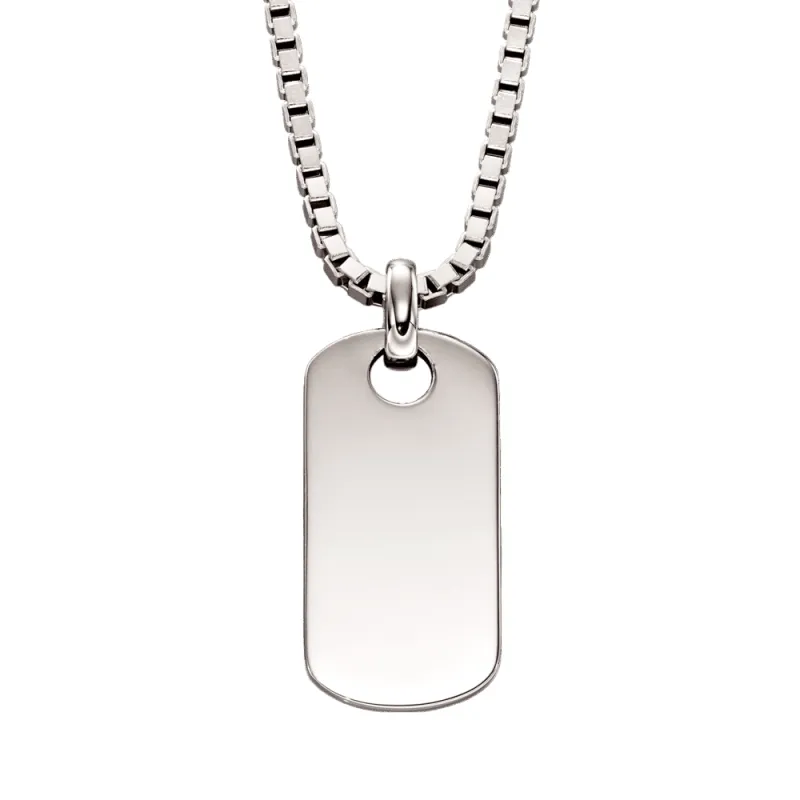 Little Star Otis Sterling Silver Mens Tag Necklace D sold by C.W. Sellors