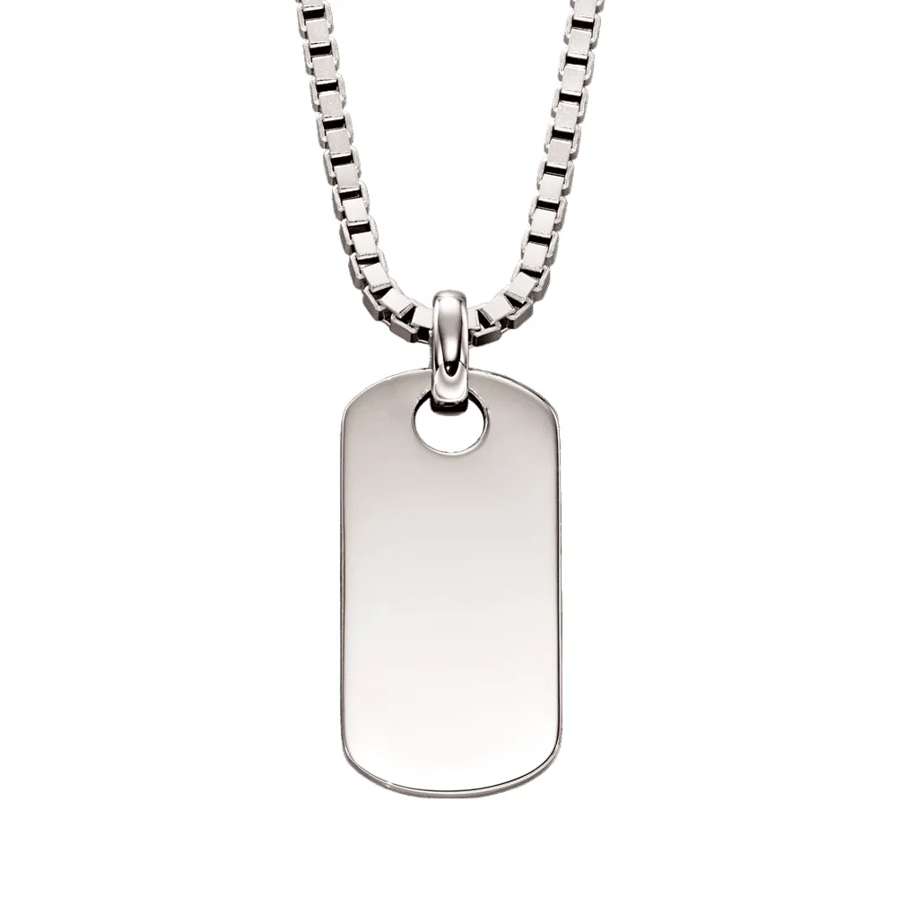 Little Star Otis Sterling Silver Mens Tag Necklace D sold by C.W. Sellors