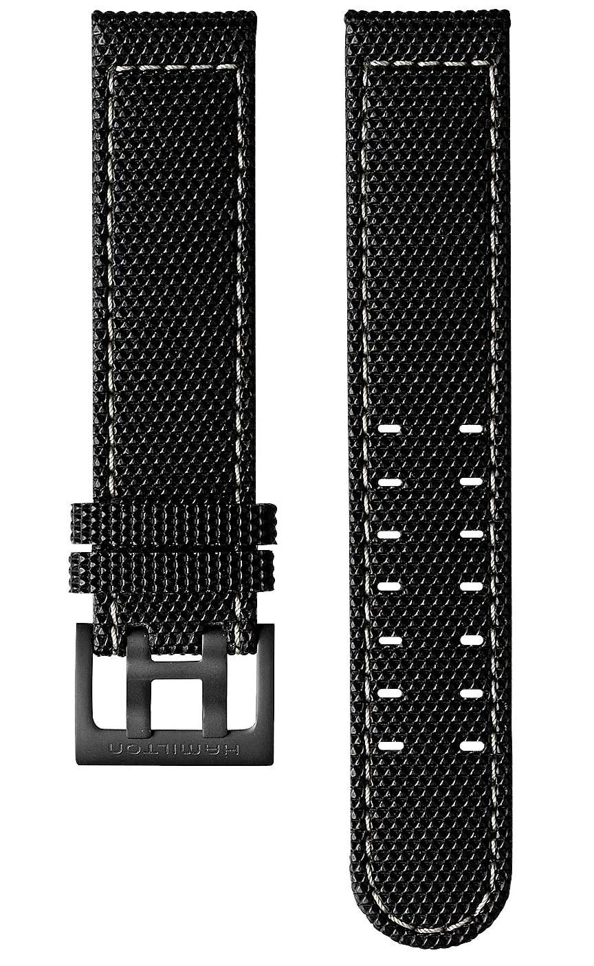 Hamilton Strap Khaki Field Textile Black sold by C.W. Sellors