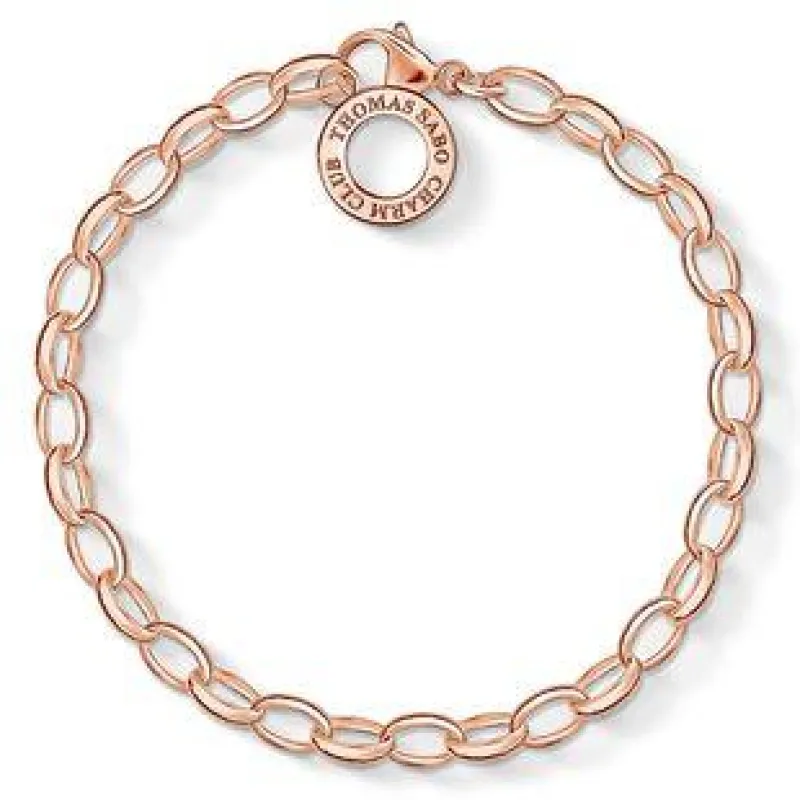 Thomas Sabo Charm Club Rose Gold Charm Bracelet Small D sold by C.W. Sellors