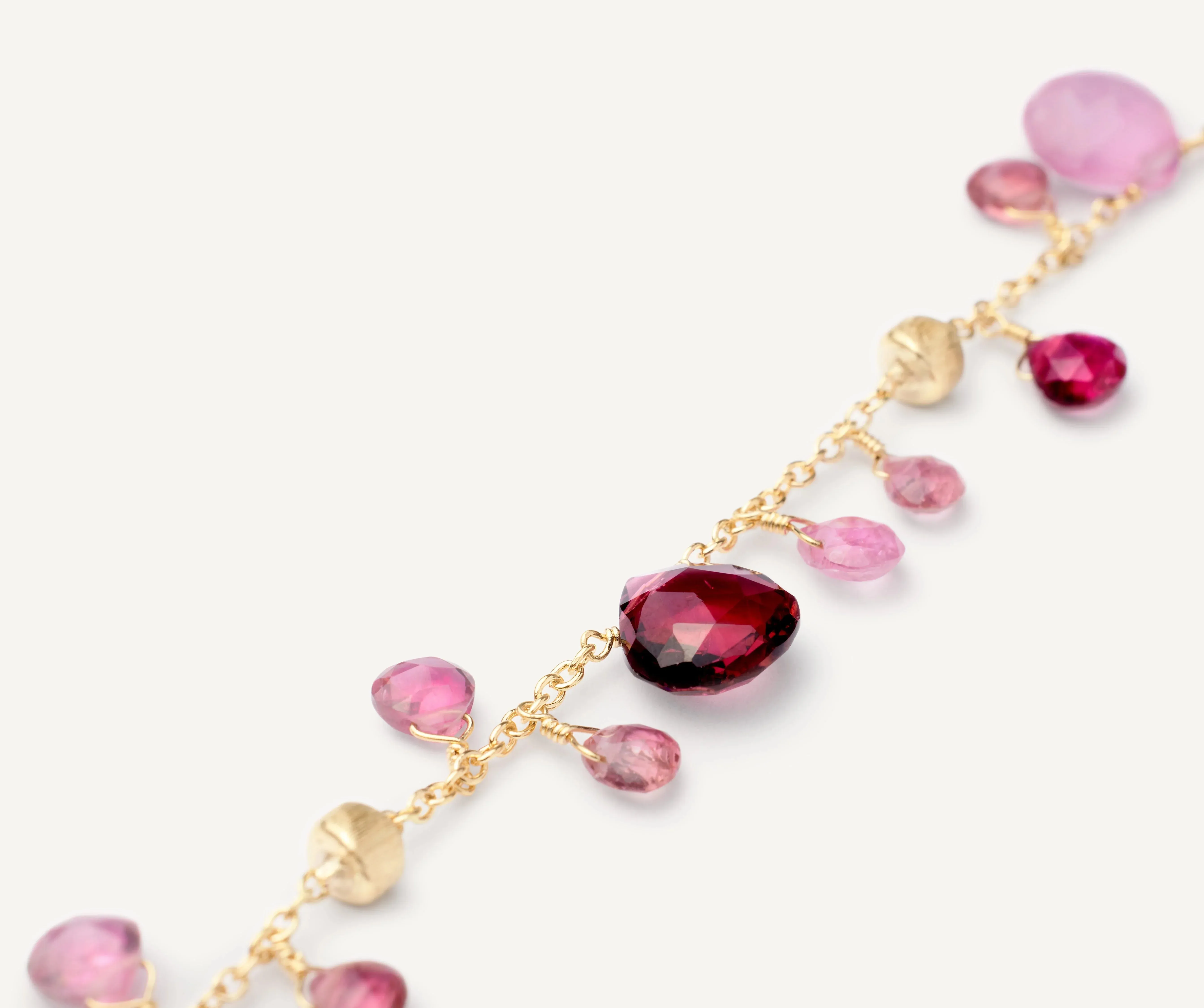 Marco Bicego Paradise 18ct Yellow Gold Pink Tourmaline Single Strand Bracelet sold by C.W. Sellors product image thumbnail 3