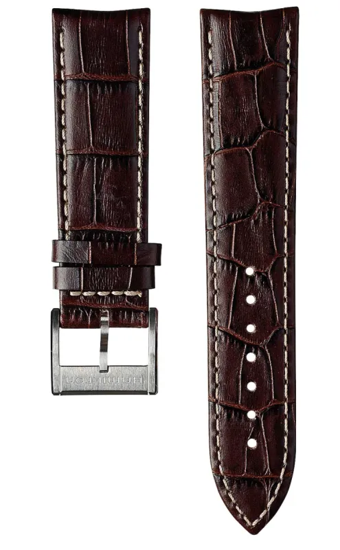 Hamilton Strap Jazzmaster Aligator Leather Brown sold by C.W. Sellors