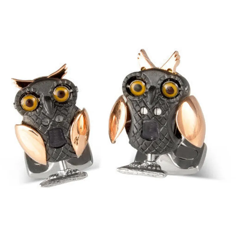 Deakin & Francis Cufflinks Moving Owl sold by C.W. Sellors