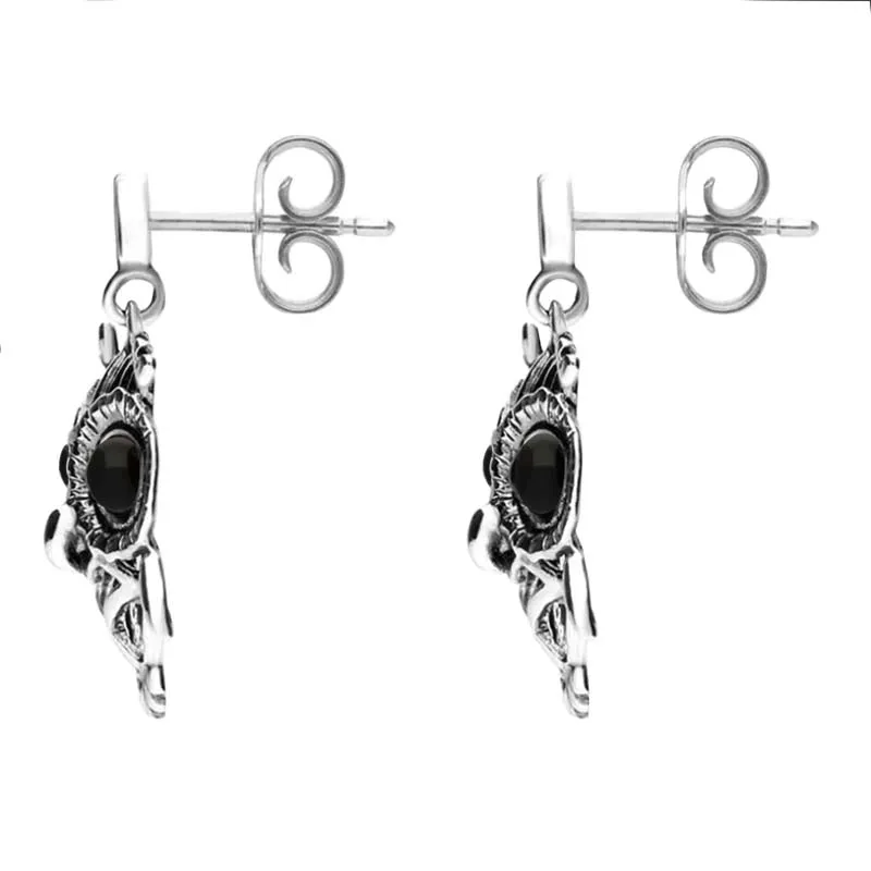 Sterling Silver Whitby Jet Owl Stud Earrings sold by C.W. Sellors product image thumbnail 2