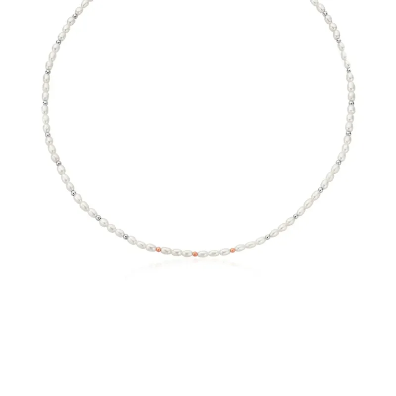 Clogau Welsh Beachcomber Sterling Silver Freshwater Pearl Necklace D sold by C.W. Sellors
