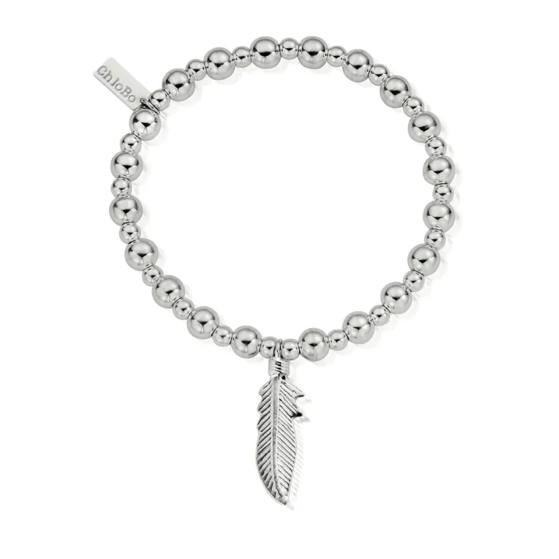 ChloBo Sterling Silver Mini Small Ball Feather Bracelet D sold by C.W. Sellors