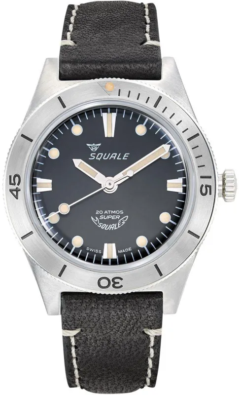 Squale SuperSquale Sunray Black Watch sold by C.W. Sellors