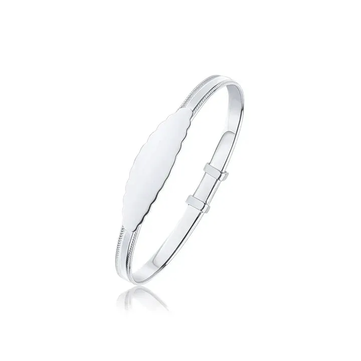 Sterling Silver 3.5mm Braded Edge Plate Bracelet sold by C.W. Sellors