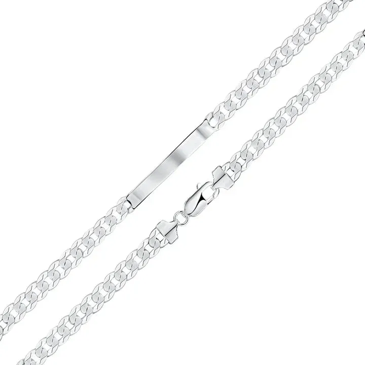 Sterling Silver 6.5mm Flat Curb ID Bracelet sold by C.W. Sellors product image thumbnail 2