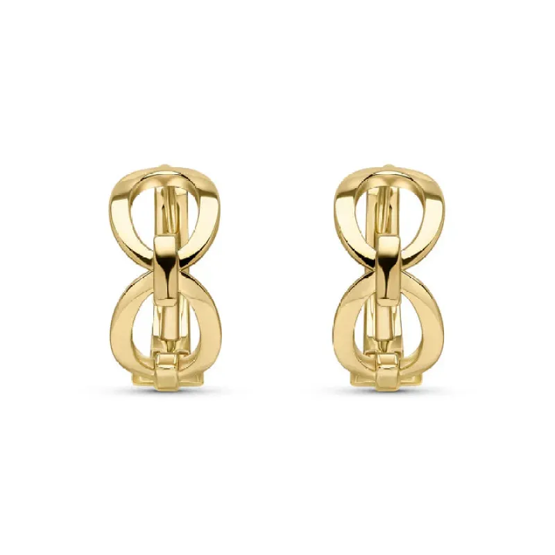 9ct Yellow Gold Oval Huggy Earrings sold by C.W. Sellors