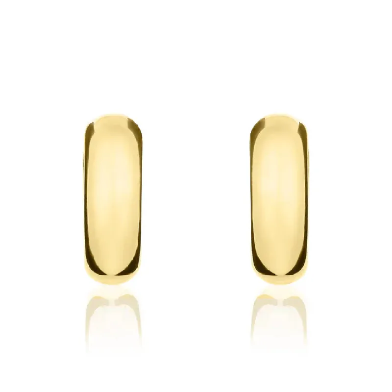 9ct Yellow Gold Polished Rounded Huggy Earrings sold by C.W. Sellors