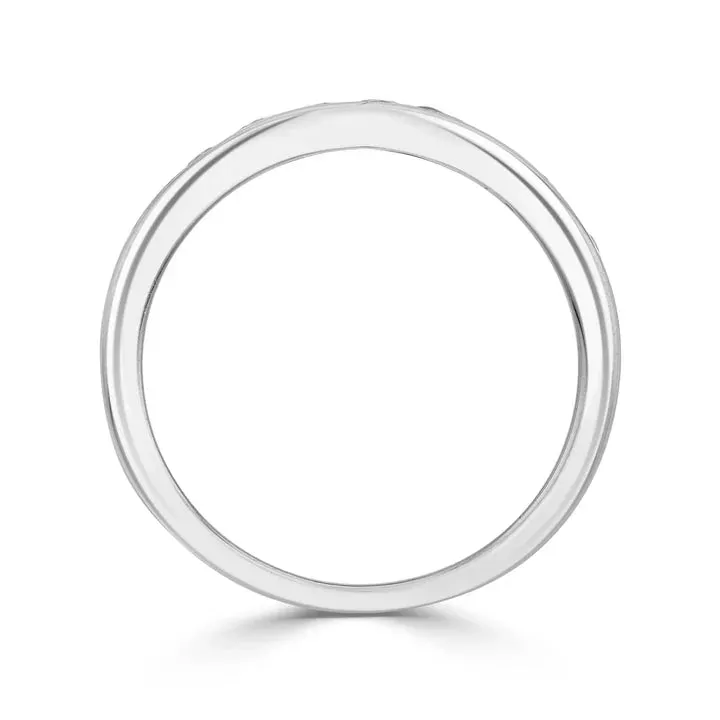 9ct White Gold 0.19ct Diamond & Ruby 9 Stone Channel Set Half Eternity Ring sold by C.W. Sellors product image thumbnail 2