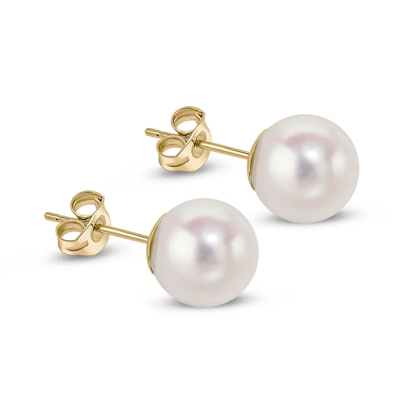9ct Yellow Gold 8.5-9mm Cult Pearl Stud Earrings sold by C.W. Sellors