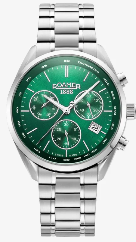 Roamer Pro Chrono Green Watch sold by C.W. Sellors