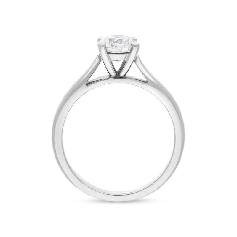 Platinum 1.00ct Diamond Round Brilliant Cut Solitaire Ring sold by C.W. Sellors product image thumbnail 3