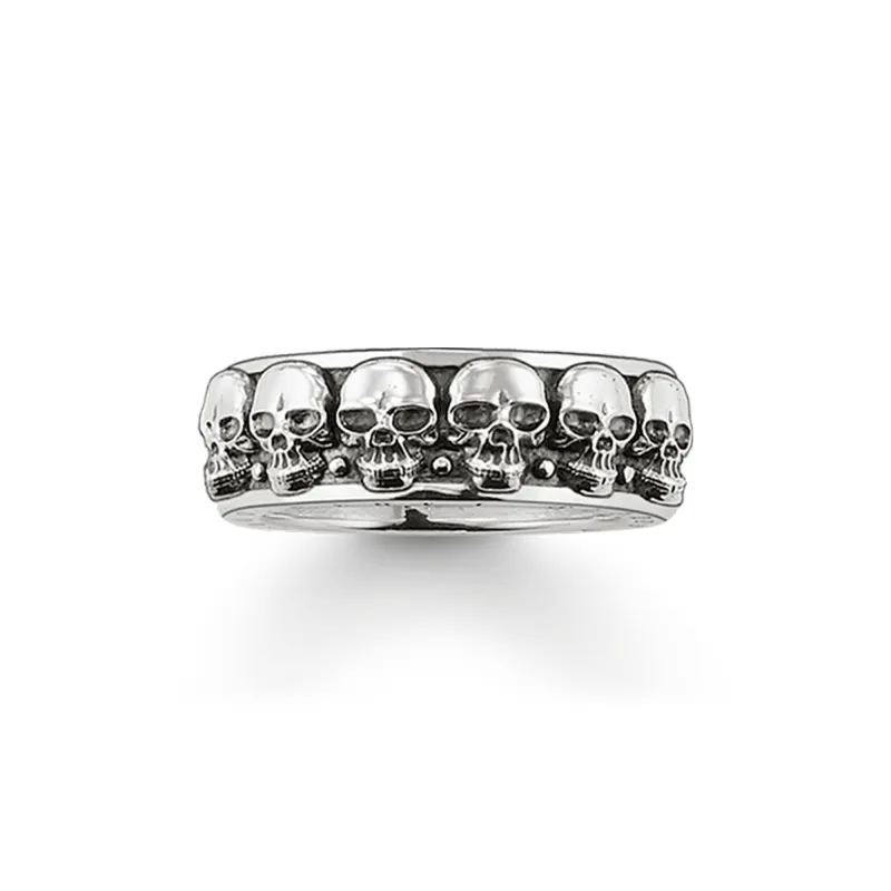 Thomas Sabo Rebel At Heart Sterling Silver Skull Ring sold by C.W. Sellors