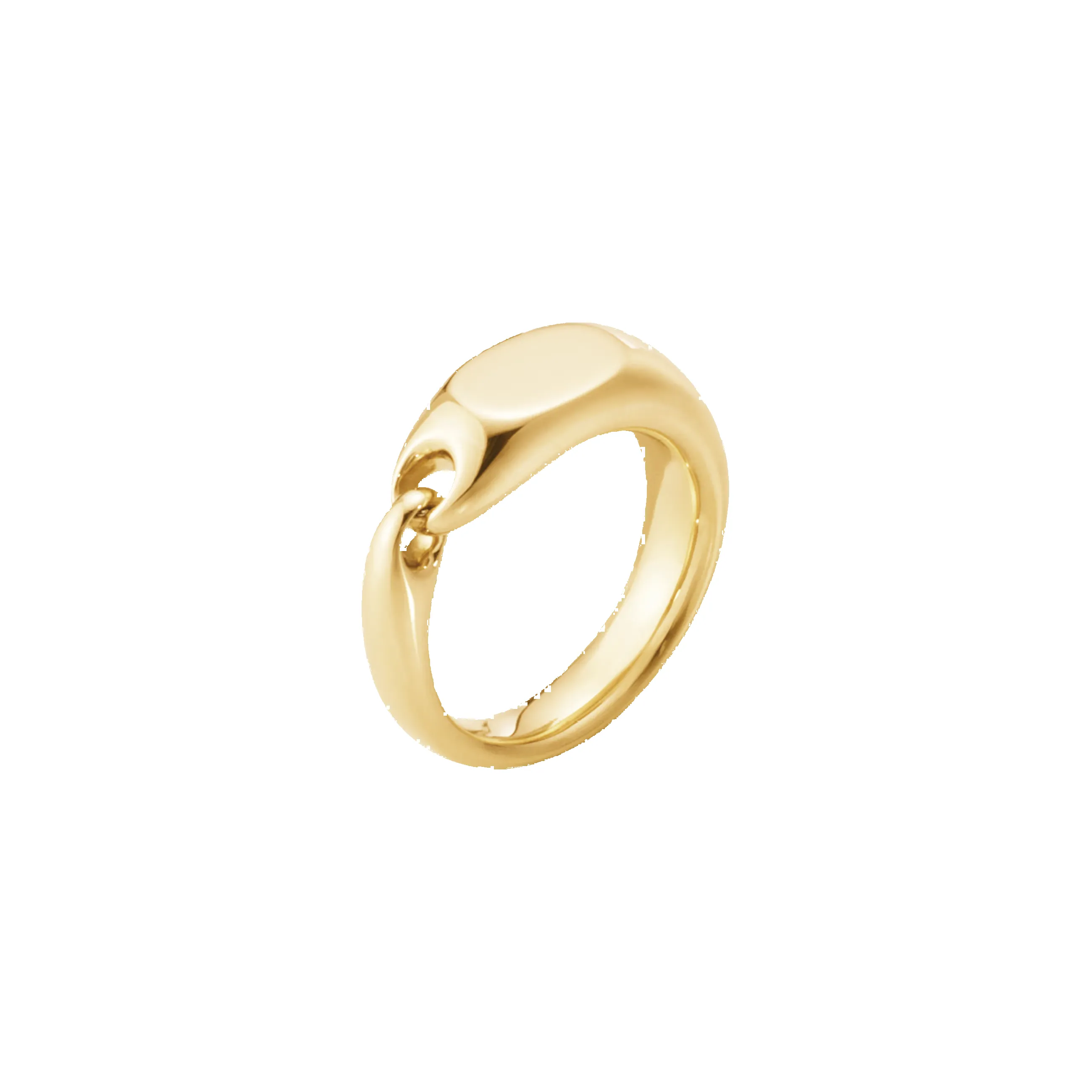 Georg Jensen Reflect 18ct Yellow Gold Signet Ring sold by C.W. Sellors