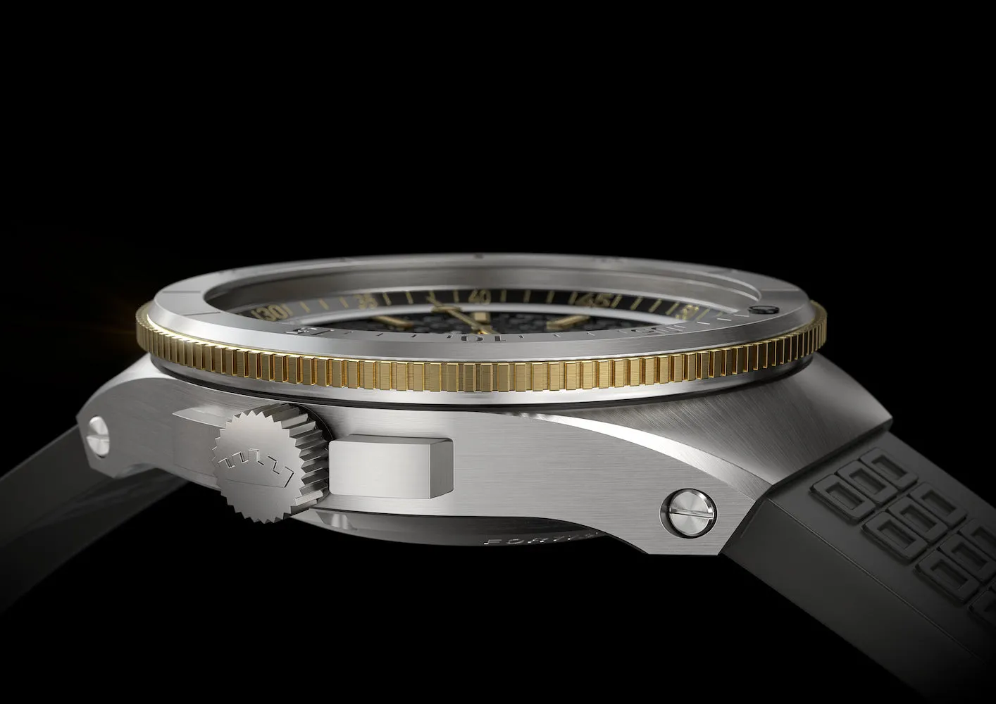 Fortis Marinemaster M 44 Black Resin Gold Limited Edition Watch sold by C.W. Sellors product image thumbnail 5