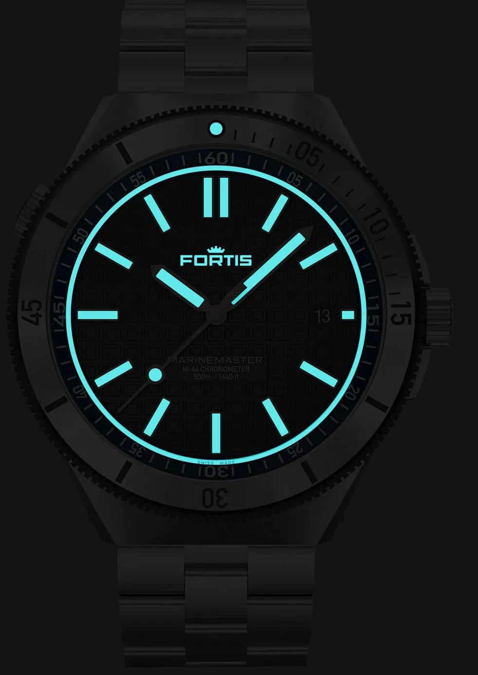 Fortis Marinemaster M 44 Ocean Blue Bracelet Watch sold by C.W. Sellors product image thumbnail 2