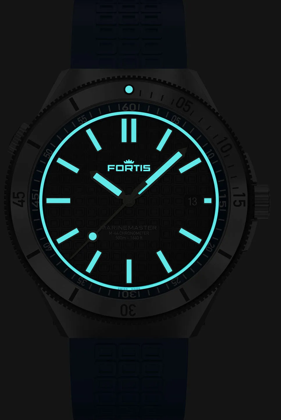 Fortis Marinemaster M 44 Ocean Blue Watch sold by C.W. Sellors product image thumbnail 2
