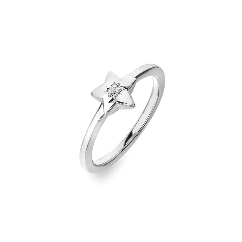 Hot Diamonds Sterling Silver Star Ring sold by C.W. Sellors