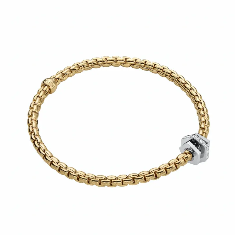 Fope Ex-Display Eka 18ct Yellow Gold 0.15ct Diamond Bracelet sold by C.W. Sellors product image thumbnail 2