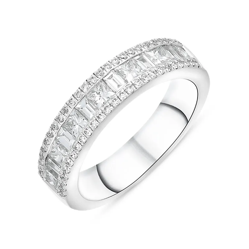 Platinum 1.08ct Diamond Half Eternity Ring sold by C.W. Sellors