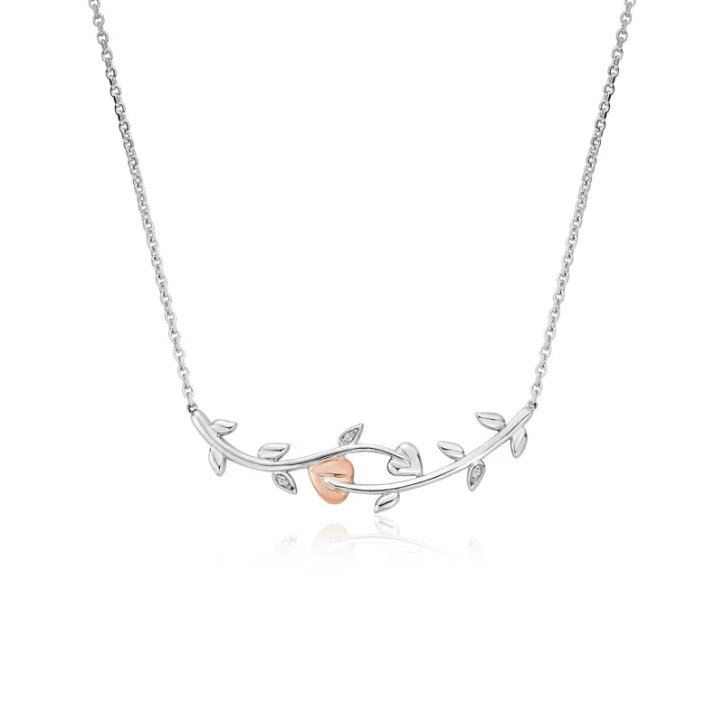 Clogau Vine of Life White Topaz Sterling Silver Necklace sold by C.W. Sellors
