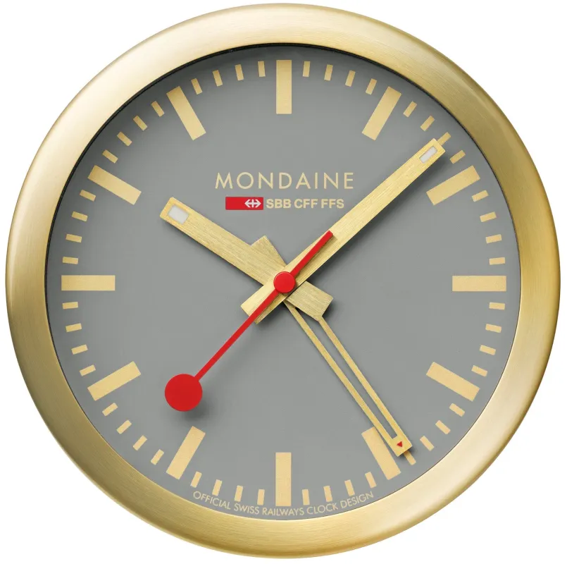 Mondaine Clock Alarm Good Gray Watch made by Mondaine