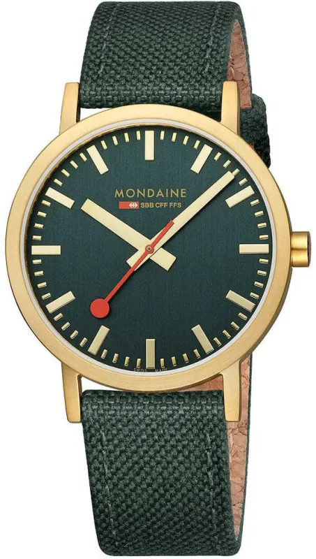 Mondaine Classic Forest Green Watch made by Mondaine