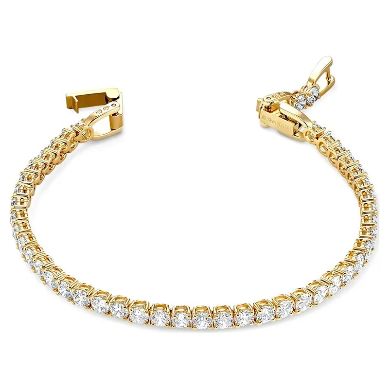 Swarovski Tennis Deluxe Yellow Gold Plated Bracelet D sold by C.W. Sellors product image thumbnail 2