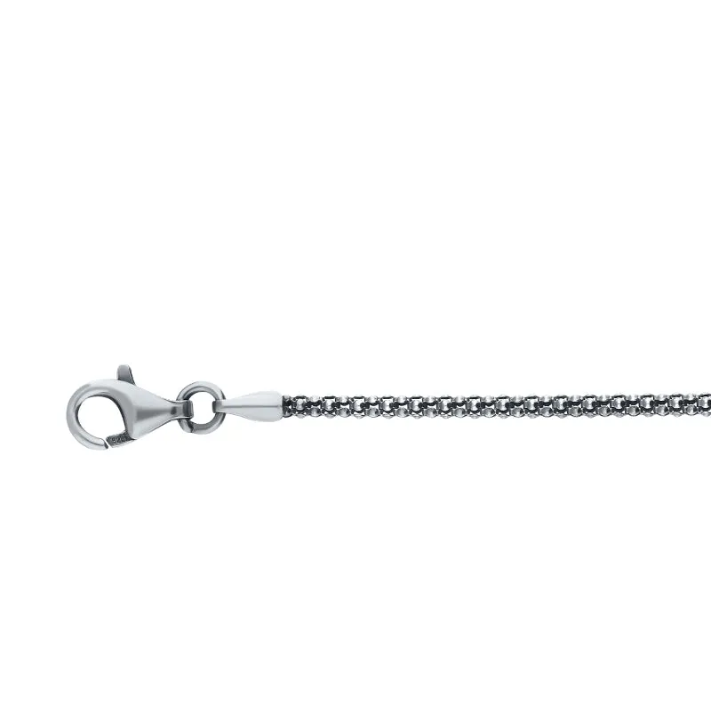 Sterling Silver 18 Inch Oxidised Tube Chain With Extender sold by C.W. Sellors product image thumbnail 2