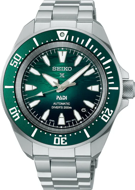 Seiko Prospex PADI 60th Anniversary 4R Compact Mechanical Divers Underwater Green Watch made by Seiko