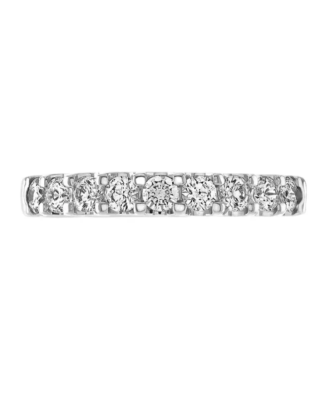 18ct White Gold 0.15ct GSI Diamond 19mm Wedding Ring sold by C.W. Sellors