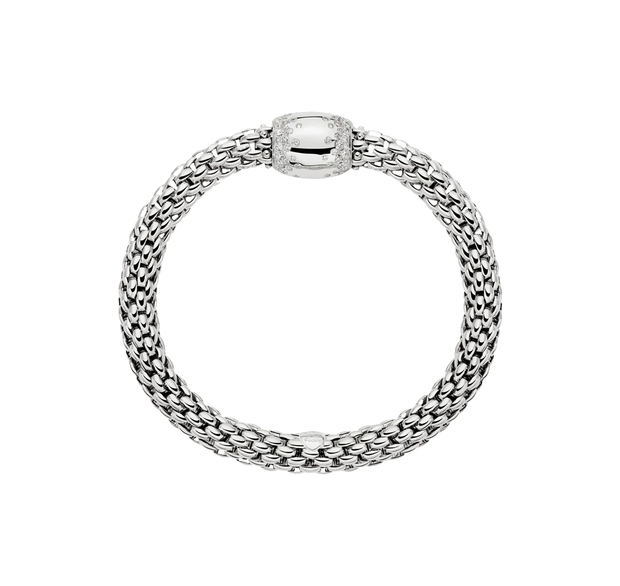 Fope 18ct White Gold 1.07ct Diamond Love Nest Flex'it Bracelet sold by C.W. Sellors