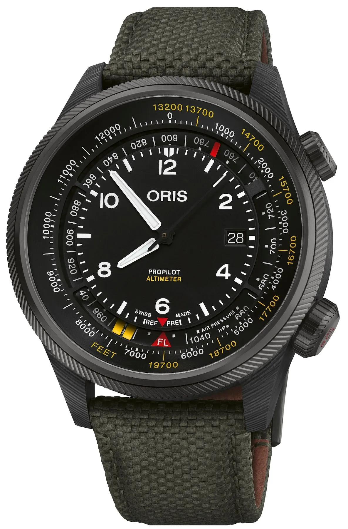 Oris ProPilot Altimeter Feet Watch sold by C.W. Sellors
