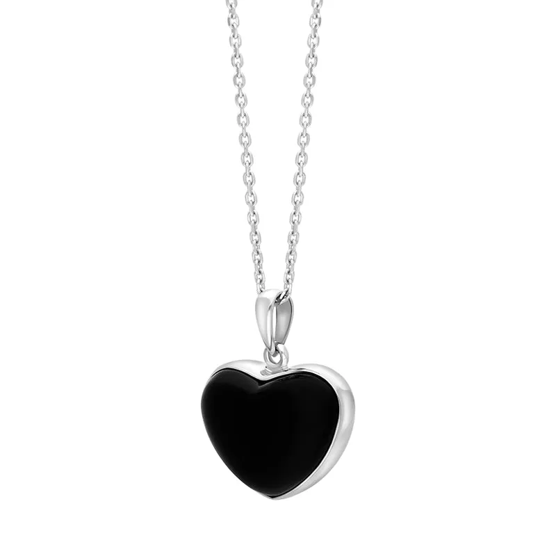 Sterling Silver Whitby Jet Heart Necklace sold by C.W. Sellors product image thumbnail 2