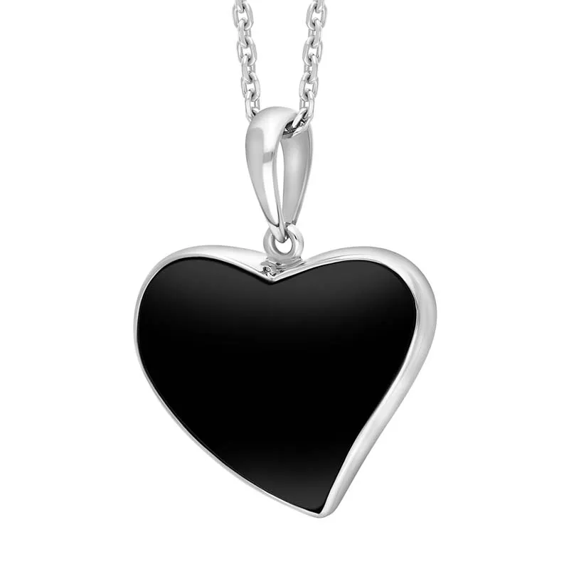 Sterling Silver Whitby Jet Abstract Heart Necklace sold by C.W. Sellors product image thumbnail 2