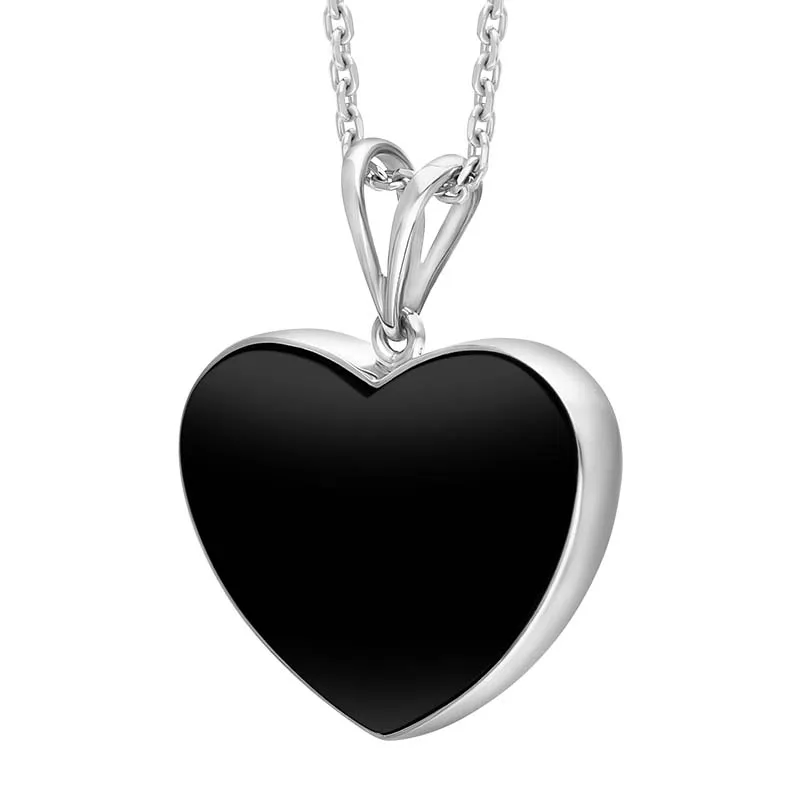 Sterling Silver Whitby Jet Split Bale Heart Necklace sold by C.W. Sellors product image thumbnail 2