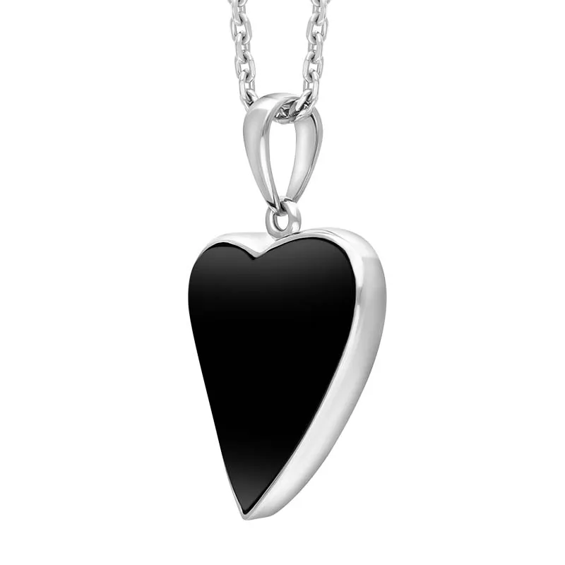Sterling Silver Whitby Jet Abstract Heart Pendant sold by C.W. Sellors product image thumbnail 2